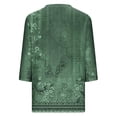 thumbnail image 5 of Jewelreauty Women Plus Size Tunic Tops Elbow Length Criss Cross Floral T-Shirts Summer Casual Tee, 5 of 5