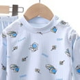 thumbnail image 7 of larppty Kids Toddler Girls Boys Soft Comfy Modal Tencel Sleepwear Pajamas 2pcs Set (18-24 Months,Blue), 7 of 7