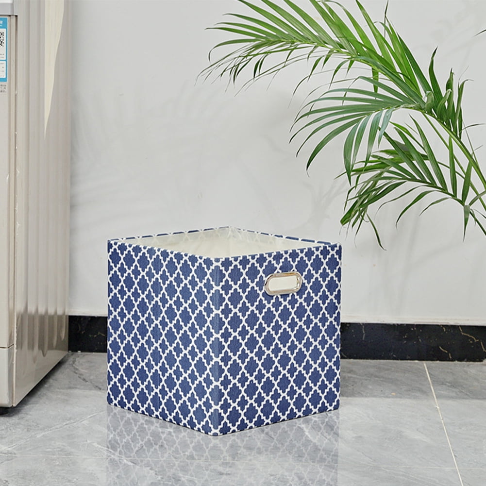 KYAIGUO 12x12x12inch Storage Bins Sailcloth Storage Baskets Can Be Folded for Storage, Does Not Take up Space, Convenient to Carry Canvas Material, Wear-Resistant and Scratch-Resistant, No Color Loss