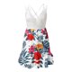 thumbnail image 5 of Vestido de encaje con estampado de honda sin mangas con cuello en V de playa informal de verano para mujer Fridja  hjkh5270, 5 of 6