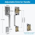 thumbnail image 4 of Front Door Handle and Deadbolt Set Single Cylinder and Lever Handle Fit Entry Door Reversible for Right and Left Handed Doors Rust and Heavy Duty Matte, 4 of 8