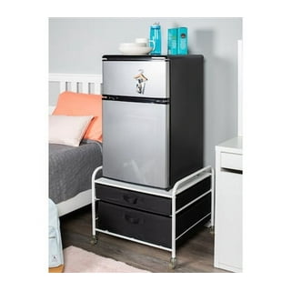 LUCKUP Mini Fridge Stand Washing Machine Pedestal Universal Adjustable Base  Portable Appliance Dolly Multi-functional Mobile Stand Double Tube Square  Grey, 4 Locking Wheels and 8 Feet 