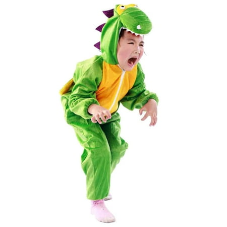 

Toddlers Dinosaur Dress Up Costumes Kids Halloween Costume Little Boys Girls Dinosaur Romper Hooded Jumpsuit with Dinosaur Tail