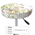 thumbnail image 4 of Fotbe hummingbird in floral Pattern Stool Covers Round,Waterproof Round Bar Stool Covers Bar Chair Covers Washable Stool Cushion Slipcover for 12-14 Inch Chair-12 inch, 4 of 7