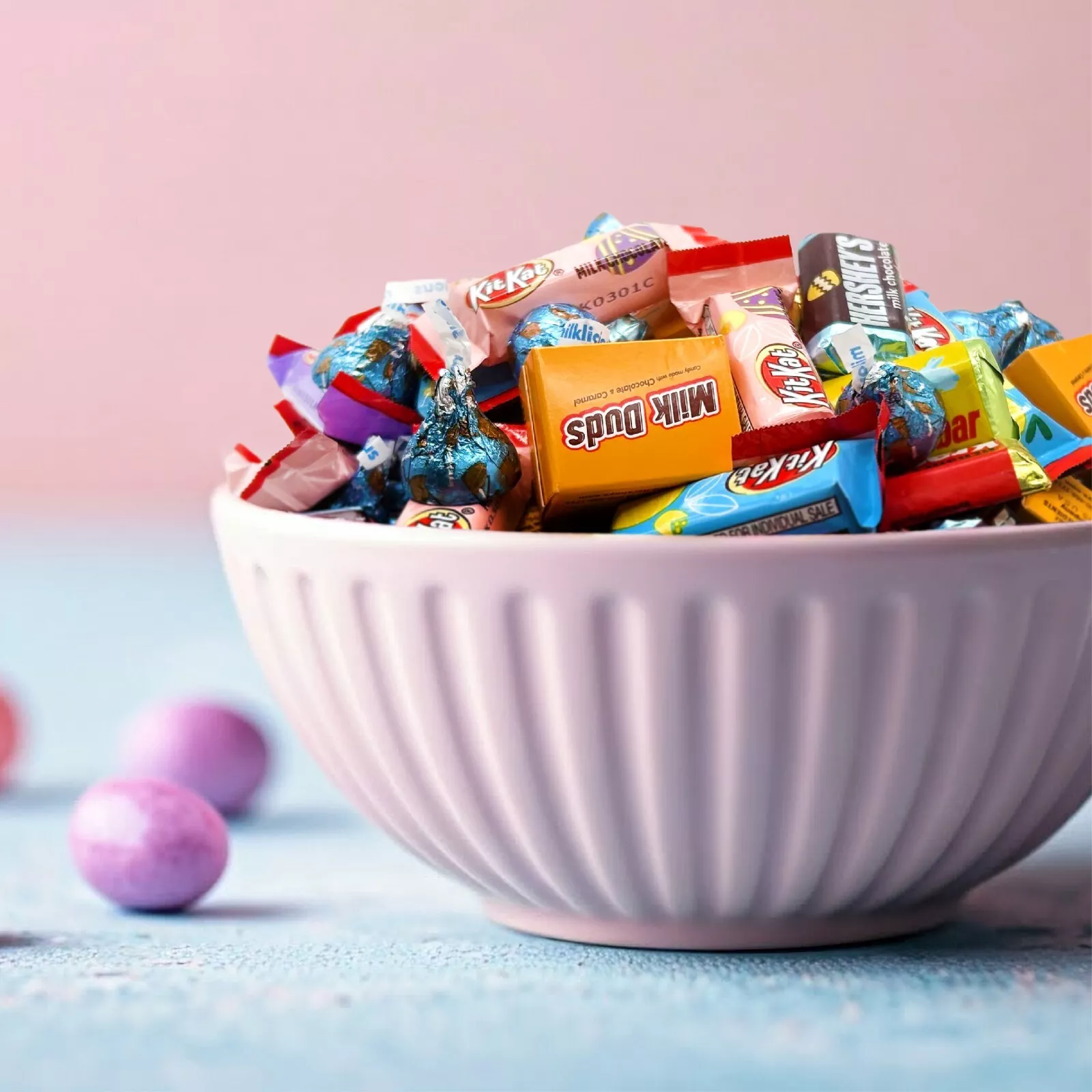 Easter Chocolate Candy Assortment MILK DUDS, KITKAT, KISSES Bulk Pack 3 Pounds