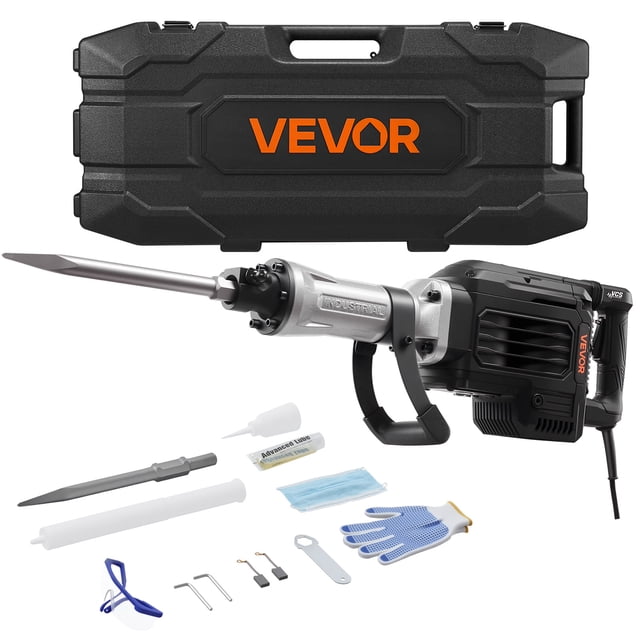 Martillo demoledor electrico VEVOR de 3000 W y 1700 BPM con cincel