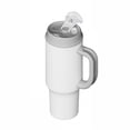 thumbnail image 4 of SURFVEN 40oz Double Wall Stainless Steel Insulated Tumbler with Handle and Leak Proof 2-in-1 Straw Lid, White, 4 of 8