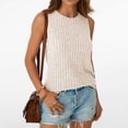 thumbnail image 2 of BUIGTTKLOP Ribbed Tank Tops for Women Sleeveless Knit Tops Crewneck Stretchy Going out Tops Fitted Summer Tanks, 2 of 6