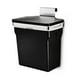 thumbnail image 1 of Bote de basura Simplehuman de acero negro, 10 l/2.6 galones, 10 l/2.6 galones, 1 of 8