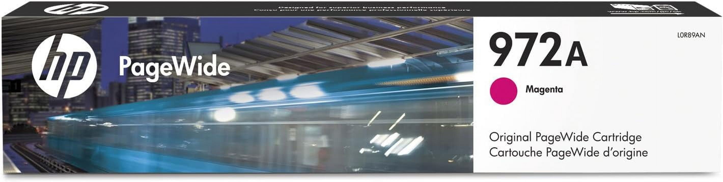 HP 972A Original PageWide Cartridges 4-Pack in Black, Cyan