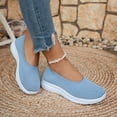 thumbnail image 3 of CHICVOMEY Slip On Women's Sneakers Non-Slip Walking Shoes for Women Breathable Knit Low Top Flats Sneakers for Work Casual Tennis Workout Sneakers, 3 of 5