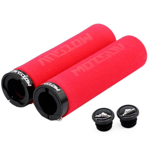 Bicicleta MOTSUV MTB Bicicleta Manillar Cubierta Puños Bicicleta Bloqueo Manija Empuñadura (Rojo) Tmvgtek Accesorios para bicicletas
