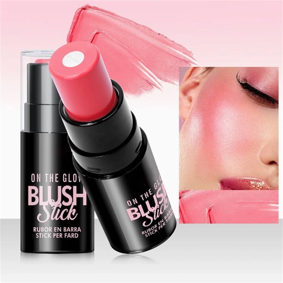 Waterproof Long-Lasting Blush Stick & Lipstick - Style B - Blusher Stick Makeup Blusher Stick for Cheeks Lips Stick Highlighter Makeup Sticks for All Skin, 1 Blush, Easter, Wedding Makeup Organizers