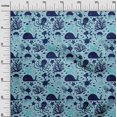 thumbnail image 3 of oneOone Silk Tabby Light Blue Fabric Ocean Underwater Life Quilting Supplies Print Sewing Fabric By The Yard 42 Inch Wide, 3 of 4