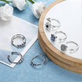 thumbnail image 3 of 6pcs Anxiety Ring Rotatable Finger Rings Stress Relief Fidget Ring Decor, 3 of 4