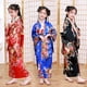 thumbnail image 4 of Albornoz estampado tipo kimono para niños, vestido de princesa para niñas, ropa de actuación, temperamento, lindo lazo, 4 of 6