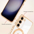 thumbnail image 2 of for Samsung Galaxy S23 Plus 5G Case [Support Magsafe] Love Heart Pattern Magnetic Plating Luxury Elegant Case Camera Protector Soft TPU Shockproof Protective Corner Back Cover -White, 2 of 6
