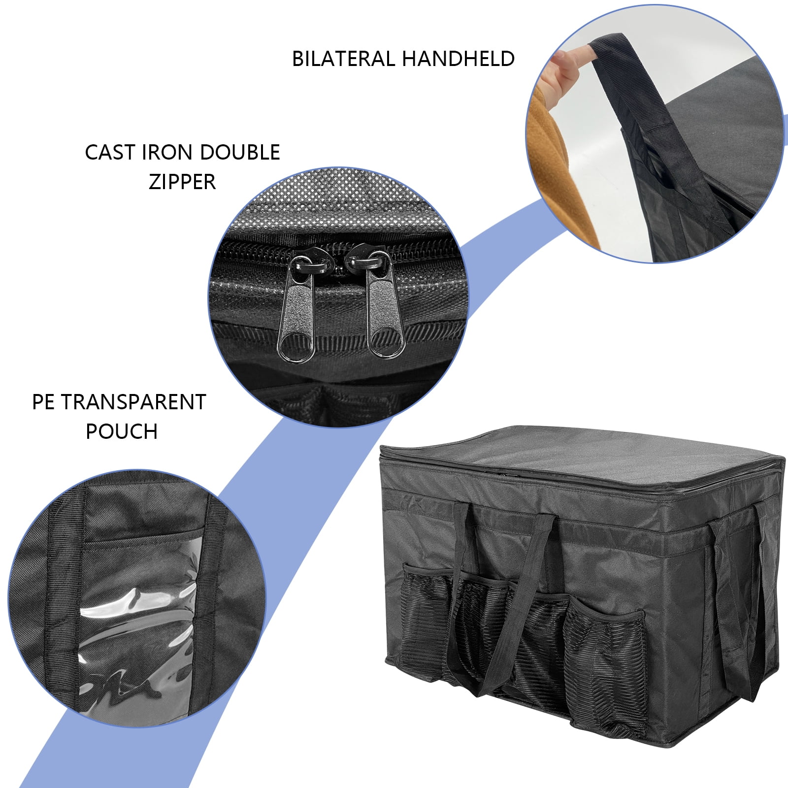Yongzhenlite XXXL Black Insulated Reusable Cooler Bag