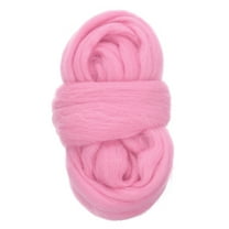 Uxcell Needle Felting Wool, 1.76oz Natural Fibre Wool Roving Yarn Wool Felting Supplies for DIY, Rose Red
