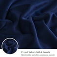 thumbnail image 6 of XeGe Set of 2 Fluffy Faux Rabbit Fur Pillowcases, Cozy Luxury Striped Plush Fuzzy Zippered Pillow Cases, Decorative Shaggy Furry Long Pillow Shams for Bedroom Living Room 20x36, King, Navy Blue, 6 of 7