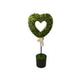 thumbnail image 2 of Valentines Day Decorations Artificial Boxwood Heart Topiary 29.5in Green Heart Shaped Plant with Bow Faux Wreath for Front Door Wedding Decor Valentine Day Spring Easter Home Decoration Green, 1Pcs, 2 of 6