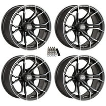 GTW Spyder 12" Golf Cart Wheels/Rims Gray Yamaha