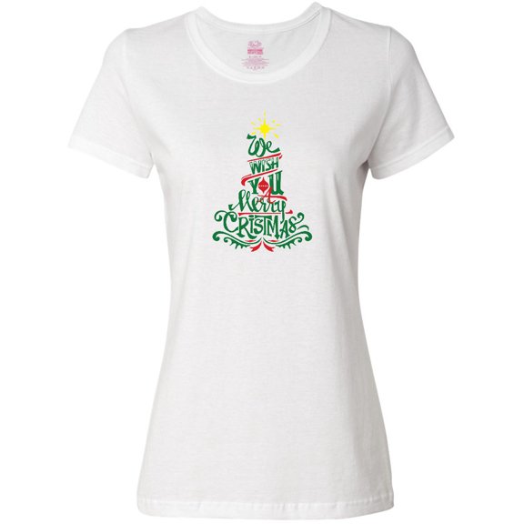 Inktastic We Wish You A Merry Christmas Women's T-Shirt