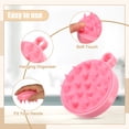 thumbnail image 4 of Unique Bargains Hair Care Hair Scalp Massager Shampoo Brush Pink 3.74"x3.15"x1.77", 4 of 6