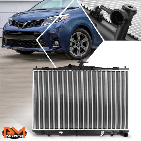 PM PERFORMOTOR for 17-20 Toyota Sienna 3.5L Factory Style Aluminum Cooling Radiator DPI-13663
