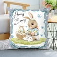 thumbnail image 7 of Pebbuoy Easter Bunny Spring Pillow Cover Pillowcase Decoration Soft Wear Resistant Non-Fading Square Cushion Cover Bedroom Pillowslip, 7 of 7