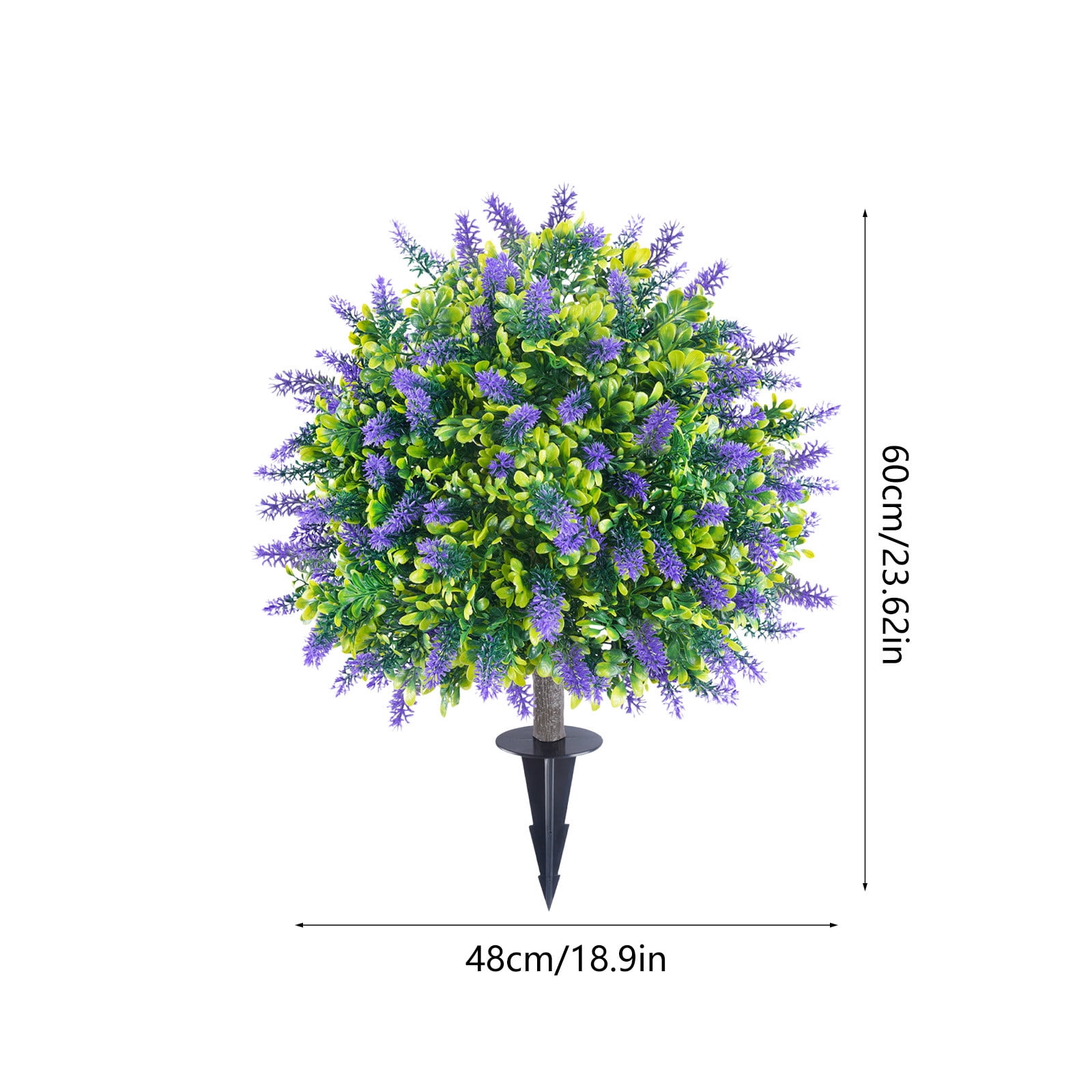 Artificial Ground Cover Flowers – 24In Weather-Resistant Fake Plants for Outdoor Garden, Patio & Indoor Spring Decor,Purple