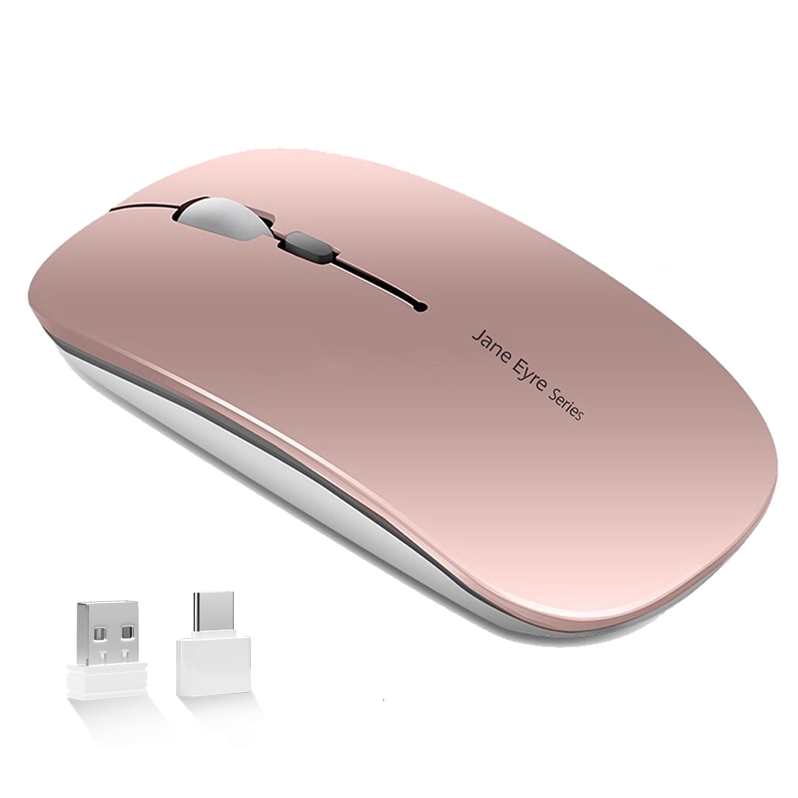 Uciefy Wireless Optical Mouse, Rechargeable, Rose Gold photo 1