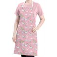 thumbnail image 5 of Unicorn Rainbow Cloud Moon Star Apron-Garden Aprons for Women with Pockets-Cotton Linen Waterproof Kitchen Cooking Gardening Aprons Adjustable for Kitchen,Cooking,BBQ and Salon 33x27 Inch, 5 of 7