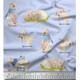 thumbnail image 1 of Soimoi Cotton Voile Fabric Cycle,Rabbit & Bear Kids Print Fabric by the Yard 56 Inch Wide, 1 of 2