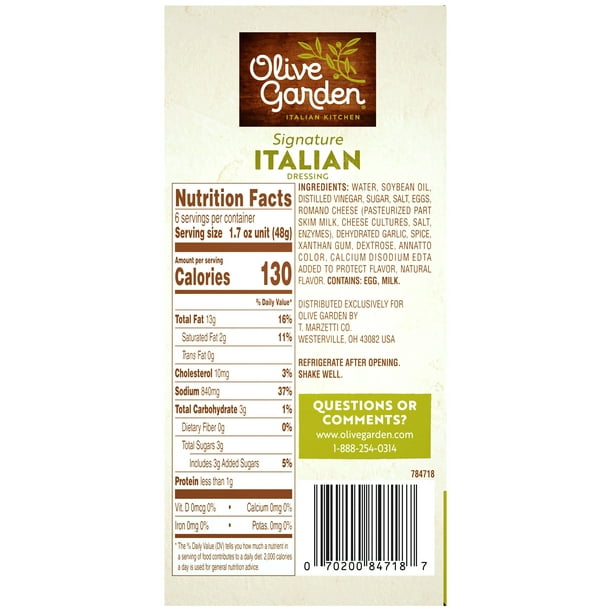 Olive Garden Dressing 6pk | Dressings for food distributors