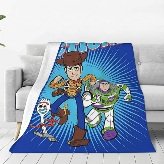 Woody Buzz Story Ultra-Soft Micro Fleece Blanket Cozy Blanket Thick Warm Plush Throw Blanket Sofa Cushion