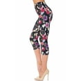 thumbnail image 4 of Creamy Soft Capri Leggings Premium Women's Floral Dreamcatcher Extra Plus, High Rise, Stretchy, Comfortable, 3X-5X Capris - by USA Fashion™, 4 of 6
