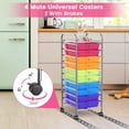 thumbnail image 3 of FASCK 10-Drawer Rolling Storage Cart, Utility Mobile Trolley with Removable Drawers & Universal Casters & 2 Brakes, Versatile Flexible Drawer Organizer Cart for Home, Office (Rainbow), 3 of 6