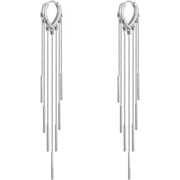 Stylish Sterling Silver Women's Tassel Earrings - Long Gold Tassel Earrings - 925 Silver Chandelier Earrings - Perfect Jewelry Gift