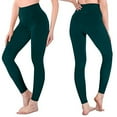 thumbnail image 2 of Bpmpbo Women's Leggings Pants Solid Color High Waist Tummy Control Yoga Pants Casual Comfortable Soft Gym Pants, 2 of 5