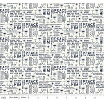 Come Let Us Adore Him Text Cloud Cotton Fabric