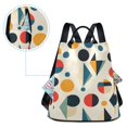 thumbnail image 5 of FORMRS Women's Travel Backpack Purse Anti-Theft Hidden Pockets Casual Shoulder Bag, Red Geometric, 5 of 7