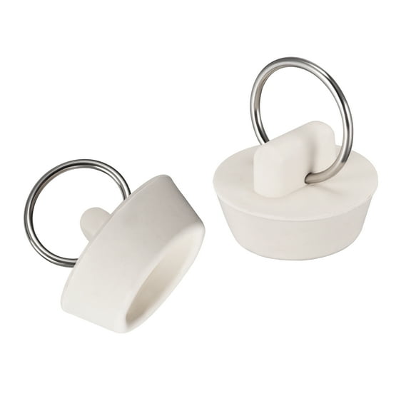 Uxcell Rubber Sink Drain Stopper with Hanging Ring 2 Pack 0.94" - 1.02"