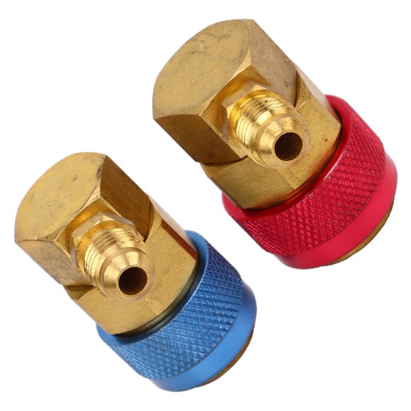 AC Quick Connector Adapter, Wear Proof Air Conditioning Evacuation Adapter High Hardness 90 Degree Joint for R134a Car