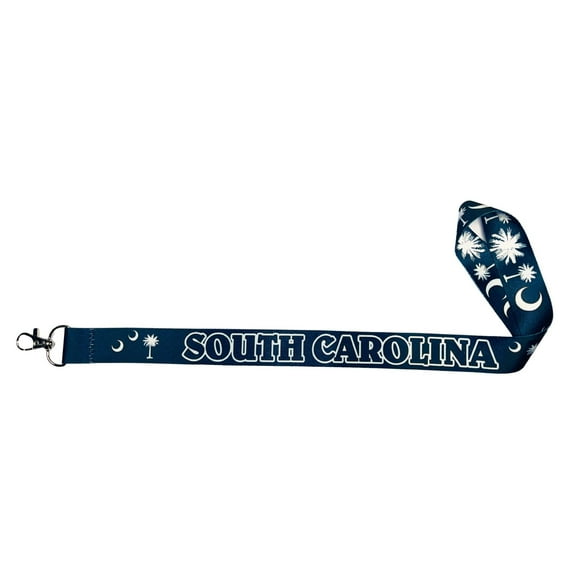 Lanyard - State Flag South Carolina - USA - L094 | ID Badge Holder Neck Strap, Keychain