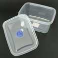 thumbnail image 3 of Contenedor de Caja de Comida de Plástico Transparente de Tamaño Mediano y Grande con Tapa Rectángulo 1400ml Sunnimix, 3 of 8