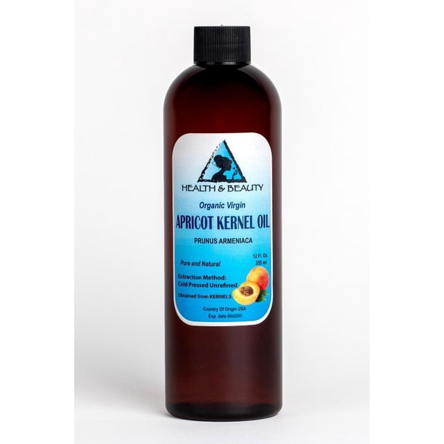 Huile de Noyau d'Abricot Non Raffinée Biologique Vierge Pressée à Froid Crue Naturelle pure 24 oz
