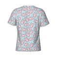 thumbnail image 6 of Vsdgher Cute Rabbit Print Men's Dry Fit Mesh Athletic Shirts Moisture Wicking Tennis T-Shirt Tops, 6 of 9