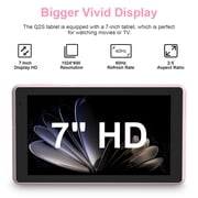 Android Tablet 7 inch, Android 12 Tablet, 4GB RAM 32GB ROM, Quad-Core Processor, Dual Camera, WiFi, 128GB Expand, Game, GMS Certified Tablets for Kids