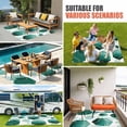 thumbnail image 3 of Turquoise Marble Outdoor Rug 6x9 Ft, Non Slip Washable Area Rug, Gold White Geometric Hexagon Modern Patio Rugs Carpet Runner, Large Floor Mat for Indoor/Outdoor Deck Porch Camping, 3 of 8